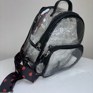 Target Clear Black Kids Backpack with Heart Strap